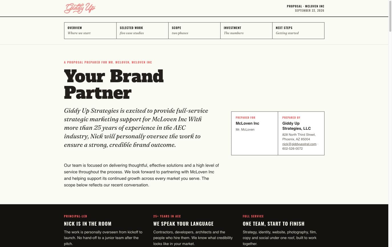 The RFP Builder working system